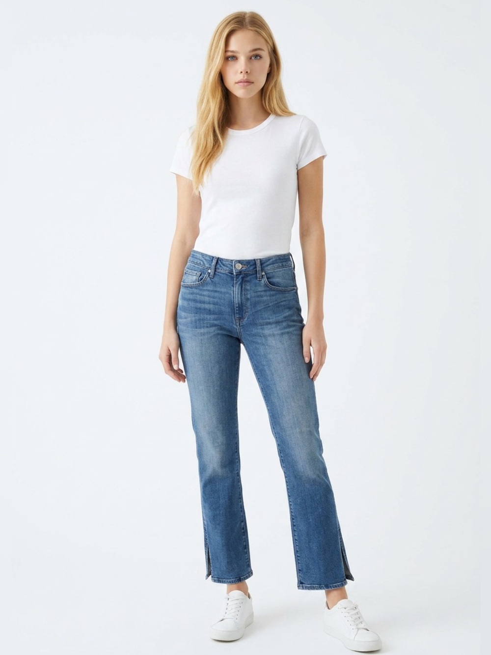 3x1 NYC Slim Ankle Jeans with Side Slit Size 26
